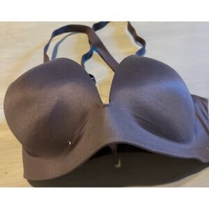 Victoria's Secret Strapless‎ Bra Lined Demi Brown 34D